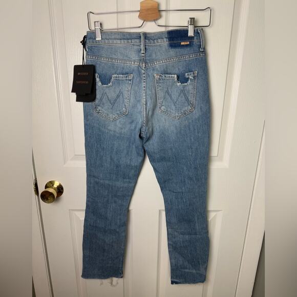 Mother The Insider Crop Step Fray Jeans in We Are Castaways 26 - Picture 7 of 11